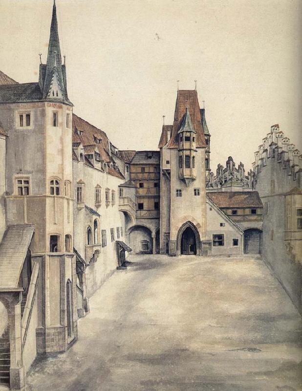 Albrecht Durer The Courtyard of the Former Castle in innsbruck oil painting image